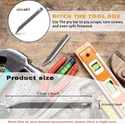 The Mighty Bar - Heavy Duty Keychain Prybar EDC Pry Bar for Every Day Carry Small Stainless Steel Key Chain Multitool Prybar for Keys - Made by Gear Spool